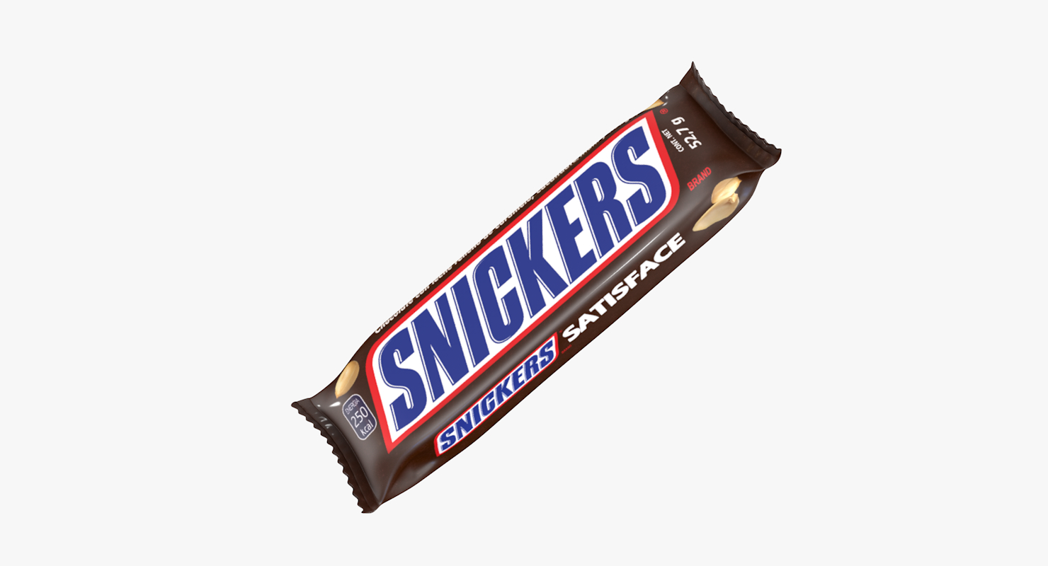 snickers chocolate bar packing model