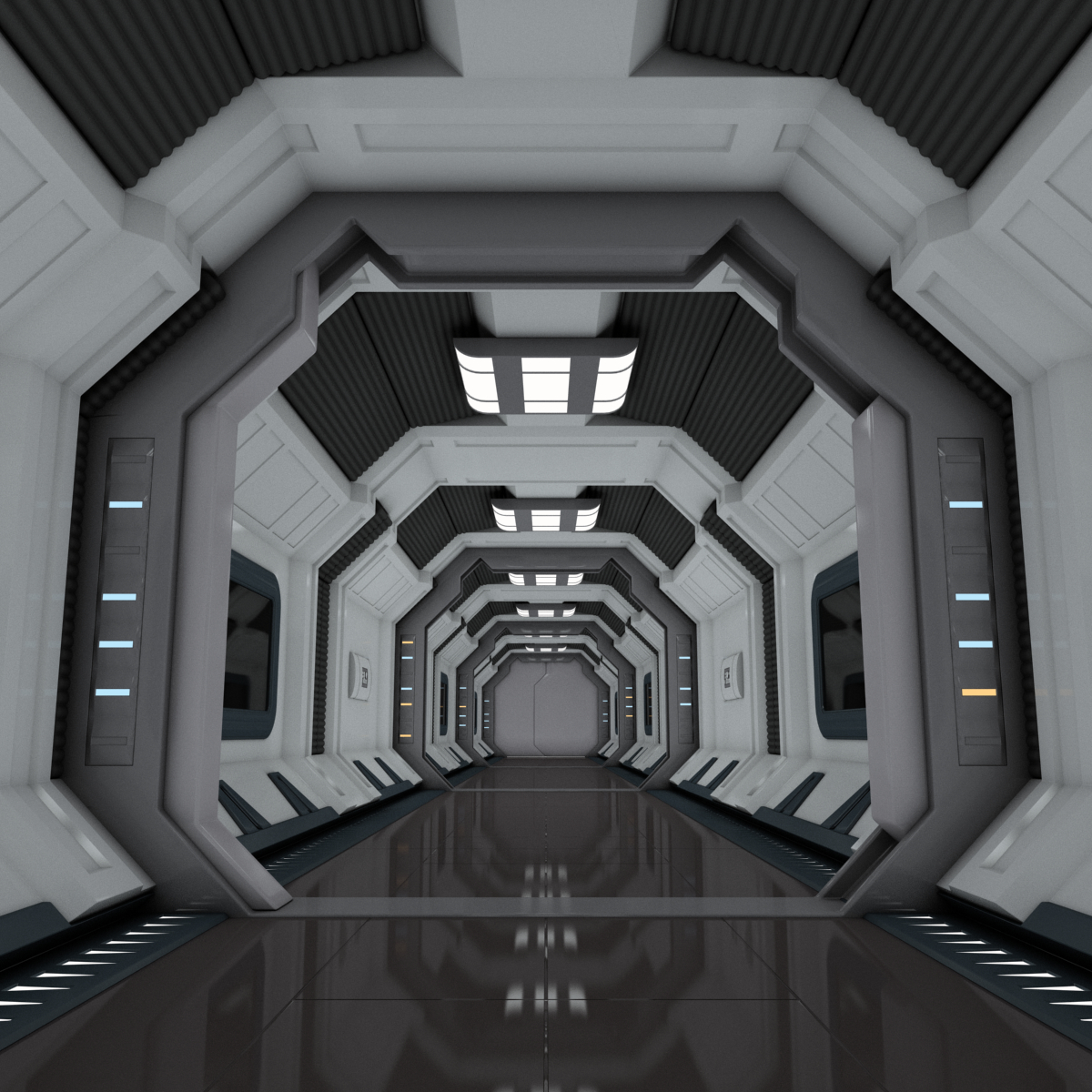 Scifi Raumschiffkorridor 7 Max