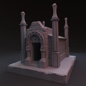 3D crypt zbrush