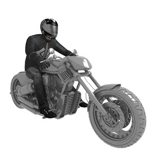 rigged biker 2 3D