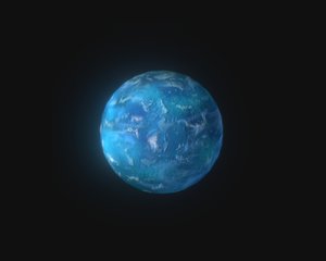 uranus planet pbr mobile 3D