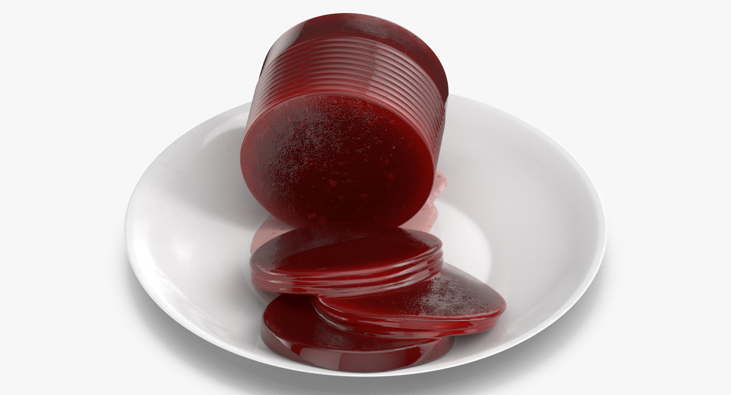 3D canned cranberry sauce sliced - TurboSquid 1354210