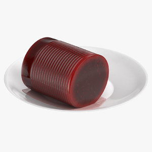 canned cranberry sauce 3D model