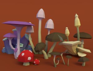 3D model pack mushroom