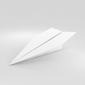 paper plane 3D model