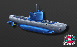hand painted submarines sub 3D model