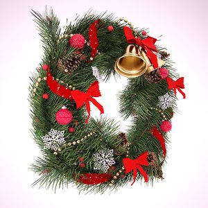 christmas wreath 3D model