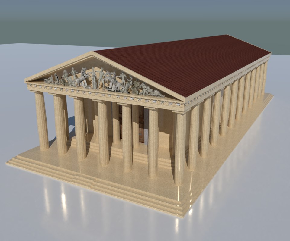 3D parthenon TurboSquid 1354478