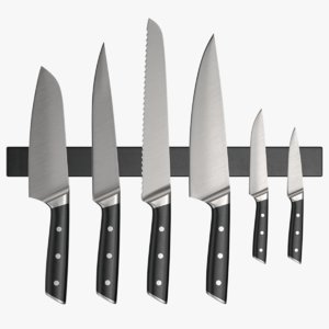 wall mounted magnetic knife 3D