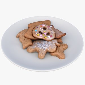 christmas cookies 3D model