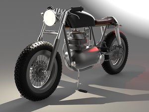 3D caferacer motorcycle model