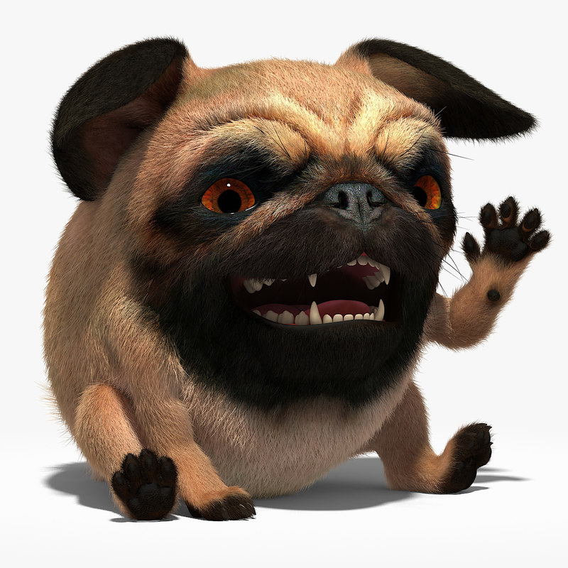 Character rig pug 3D model - TurboSquid 1354808