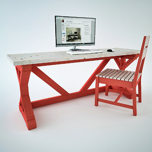 3D fancy x desk