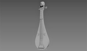 3D model chinese lute piwa guitar