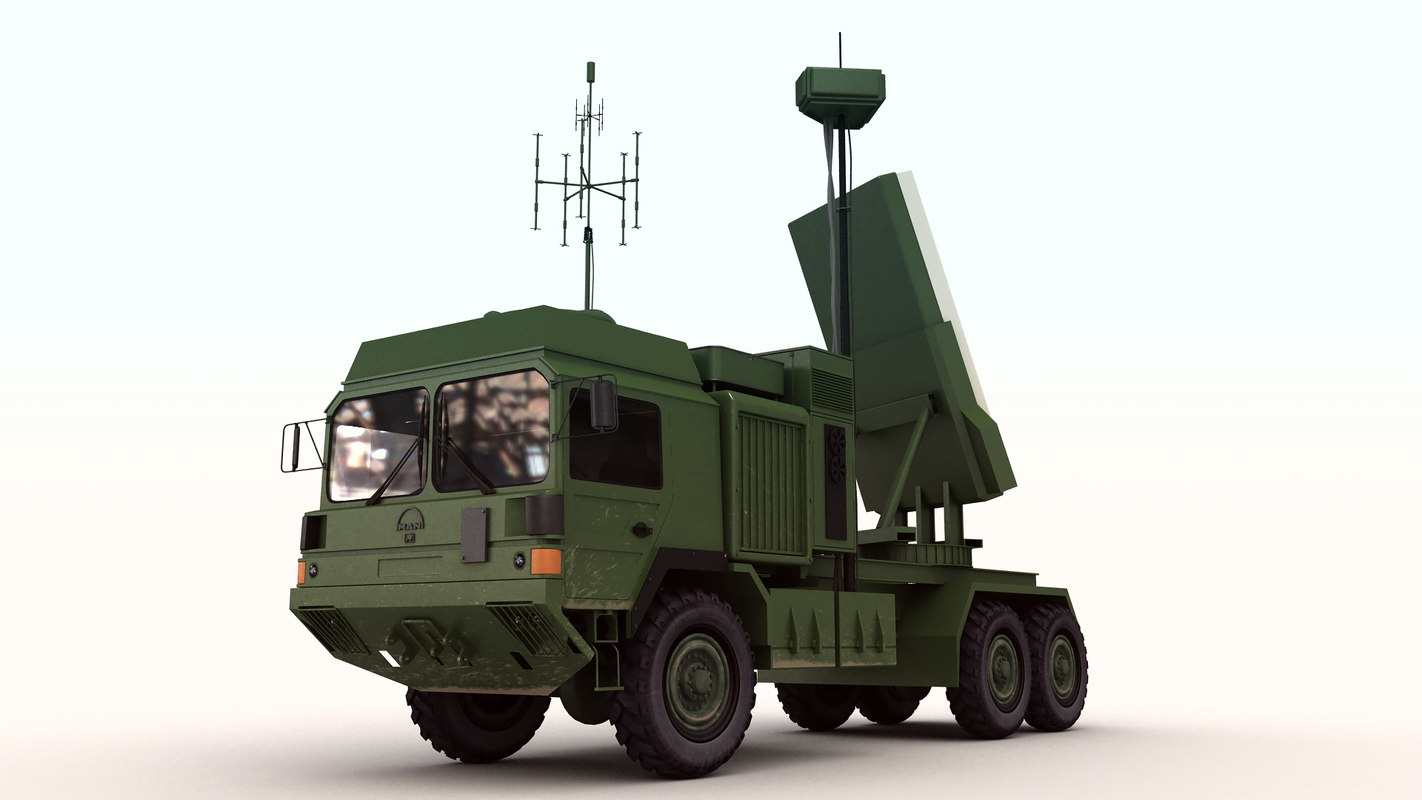 3D military surveillance radar truck man TurboSquid 1354833
