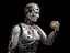 3D futuristic robot man rigged