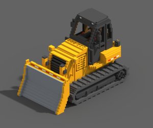 3D voxel bulldozer model