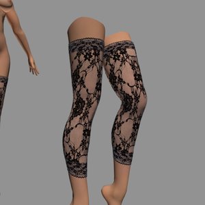 sexy female stockings 3D model