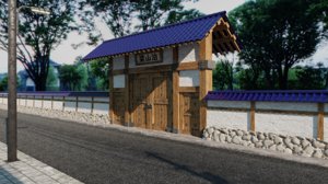 japanese gate 3D