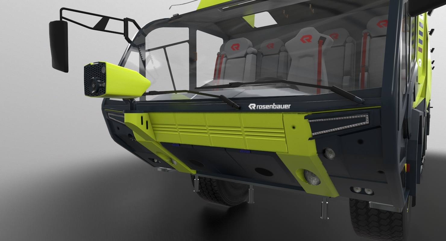 rosenbauer panther 6x6黄色33d模型