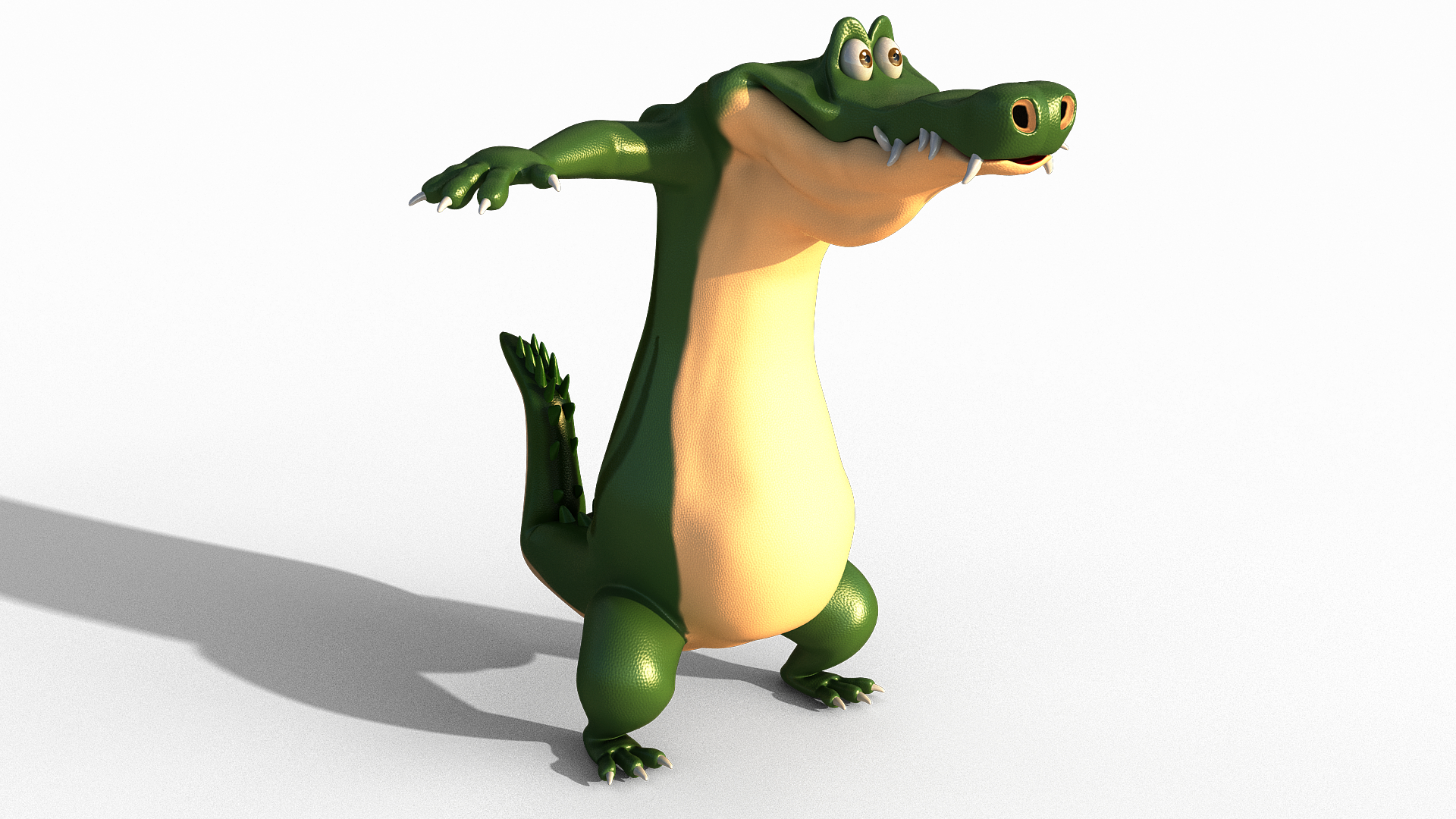 3D модель Мультфильм крокодил - TurboSquid 1137028