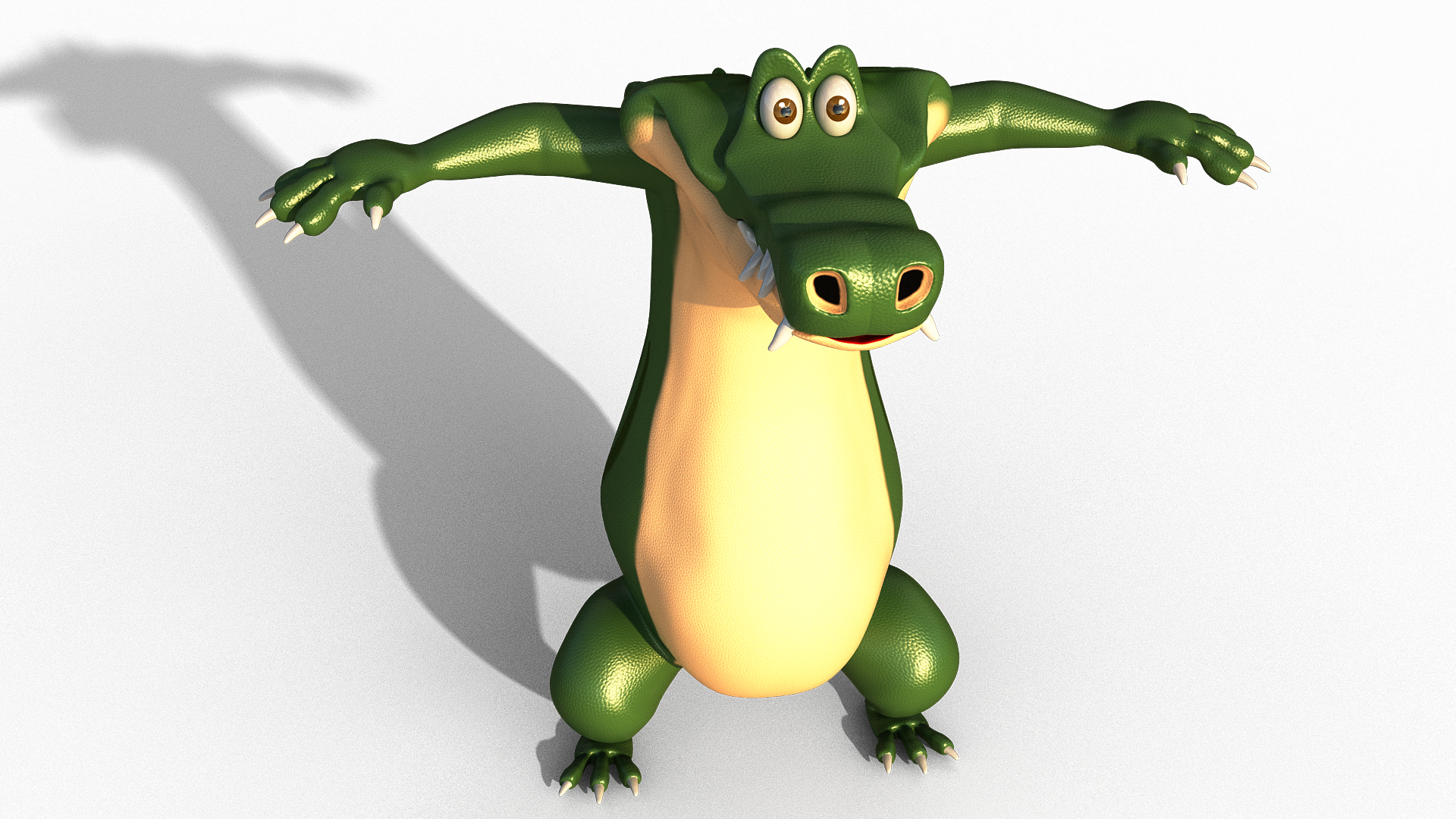 3D модель Мультфильм крокодил - TurboSquid 1137028