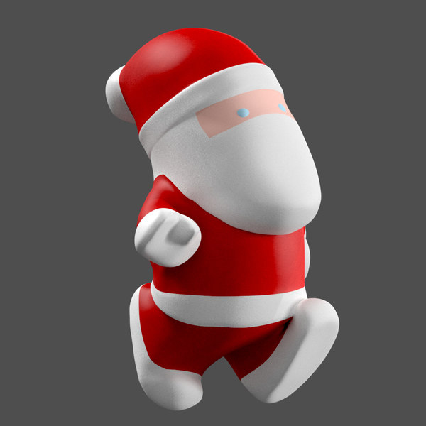 little cartoon santa 3D