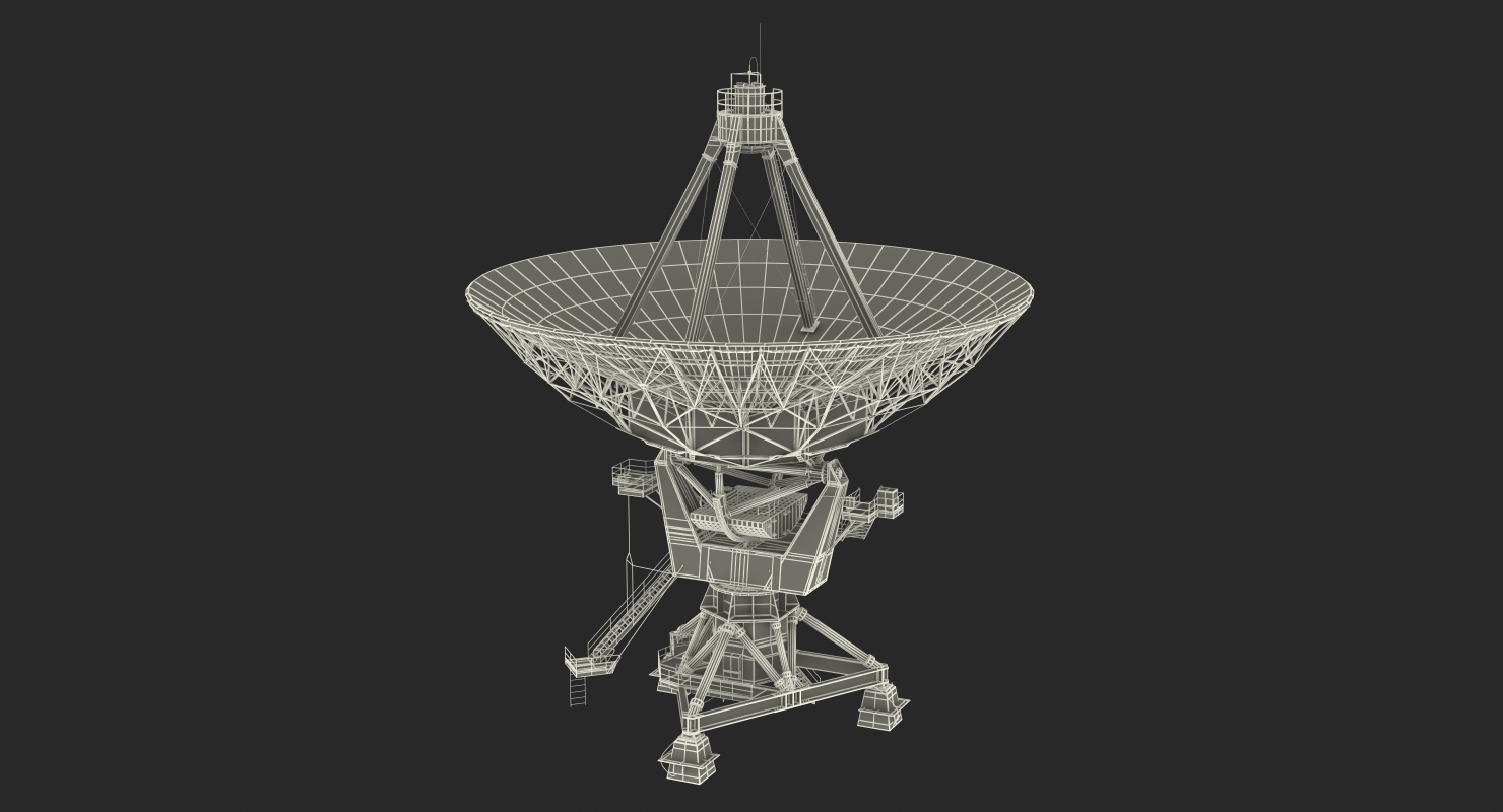 大抛物面卫星天线3d模型