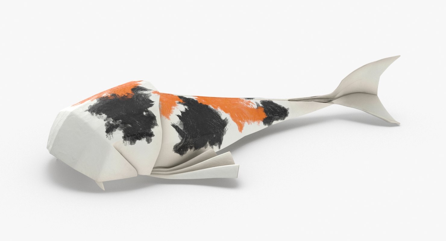 3D koi fish white model TurboSquid 1355375