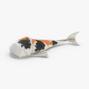 3D koi-fish----white model
