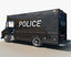 step van police cars 3D model