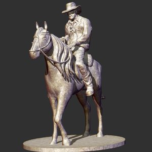 cowboy sculpture 3D model