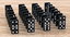 3D black domino knuckles set