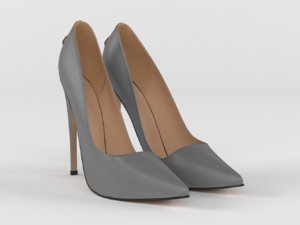 3D women pointy toe heels model