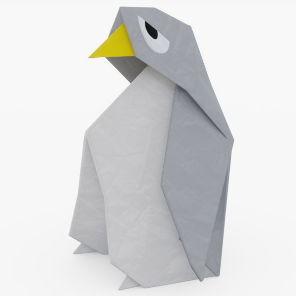 折り紙ペンギン3dモデル Turbosquid