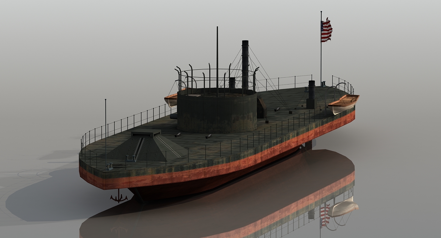 Uss monitor 3D model - TurboSquid 1355785