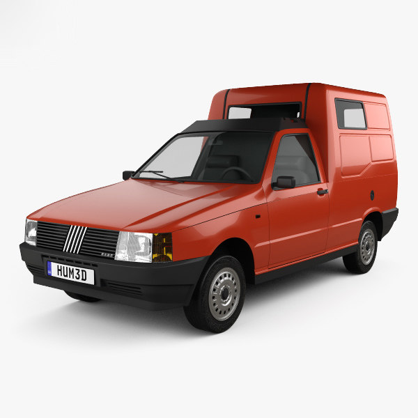 3d fiat fiorino 1988 model turbosquid 1355793