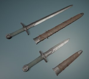 sword dagger 3D model