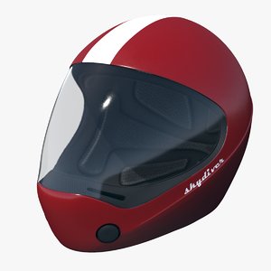 generic skydiving helmet 3D model
