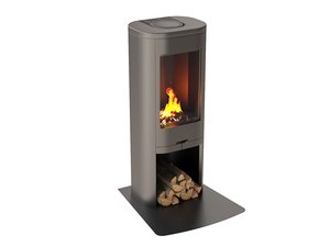 fireplace 04 wood flames model