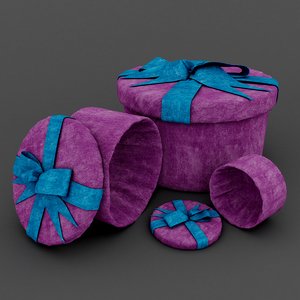 set gift boxes 3D model