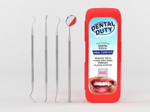 dental hygiene kit 3D model