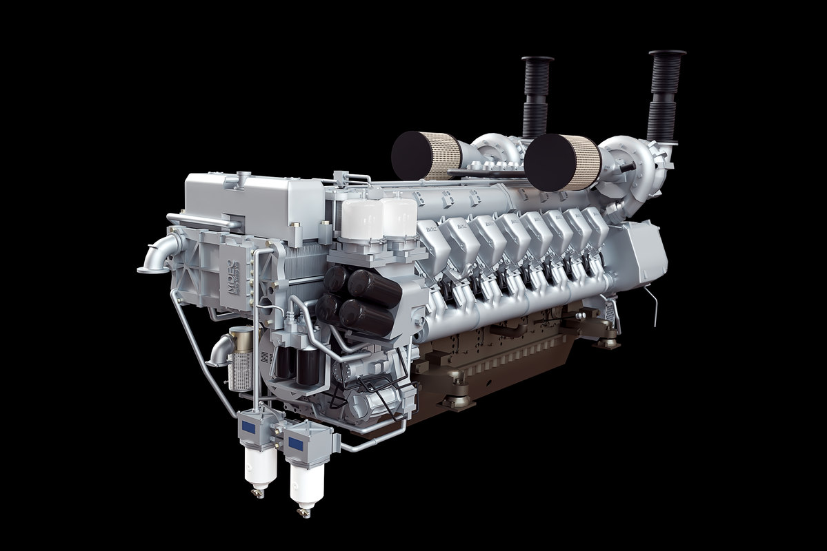 yacht engine 3d model