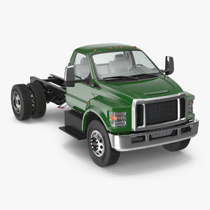 crew cab chassis truck 3D model