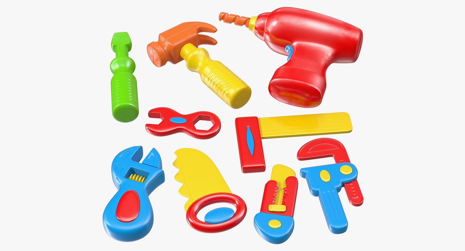 Plastic toy tools 3D TurboSquid 1357163