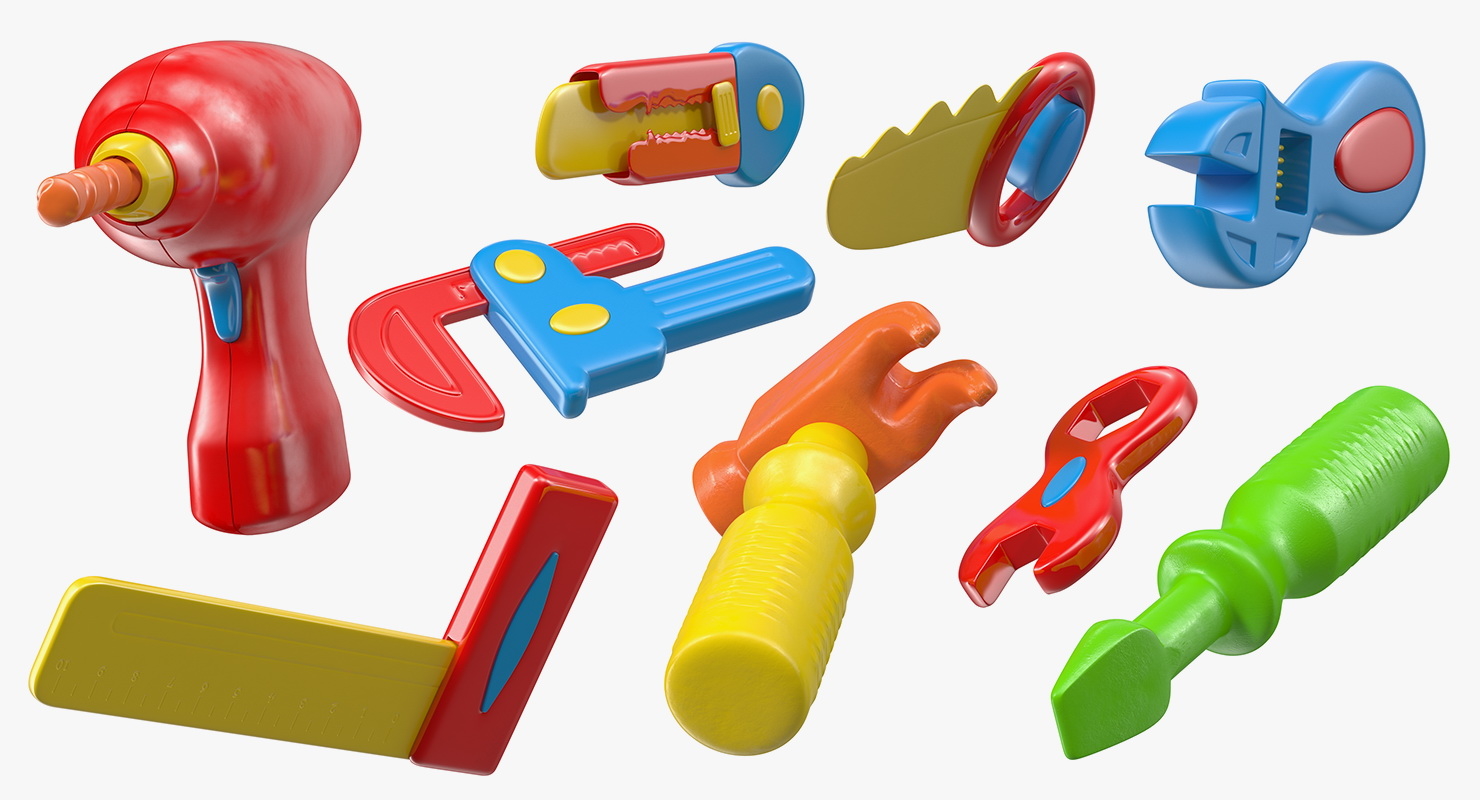 Plastic toy tools 3D TurboSquid 1357163