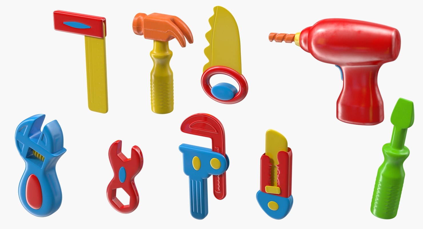 Plastic toy tools 3D TurboSquid 1357163