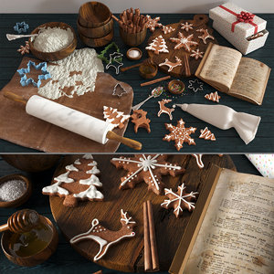 ginger cookie gingerbread 3D