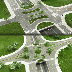 intersection road 3D model