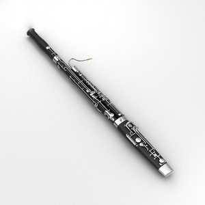 3D bassoon woodwind music model